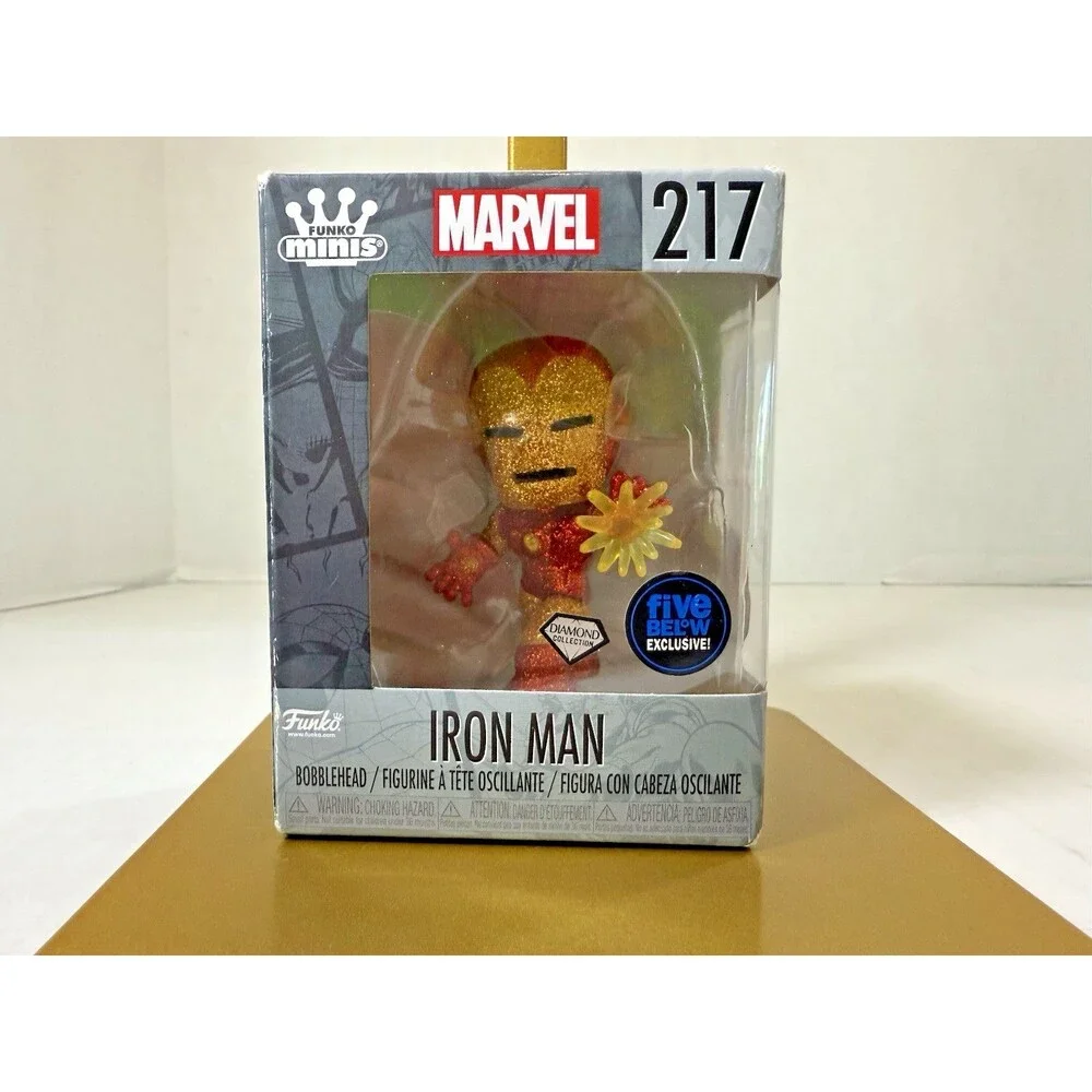 Funko Pop Marvel Iron Man 217 Diamond Glitter Five Below Exclusive Vinyl New NWB